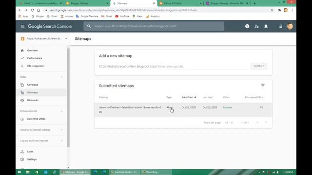 how to generate sitemap for blogger | sitemap submit webmaster tools | Google Search Console 2021 смотреть онлайн
