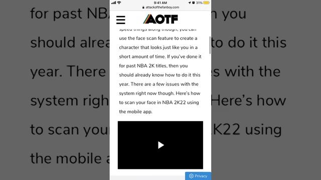 NBA 2K22 app scanning your face смотреть онлайн