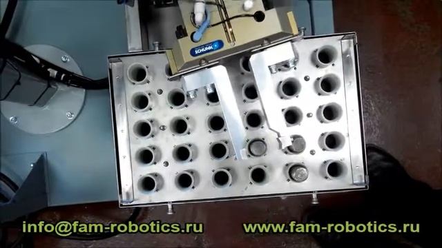 Роботизированная разгрузка станка деталей в кассеты смотреть онлайн