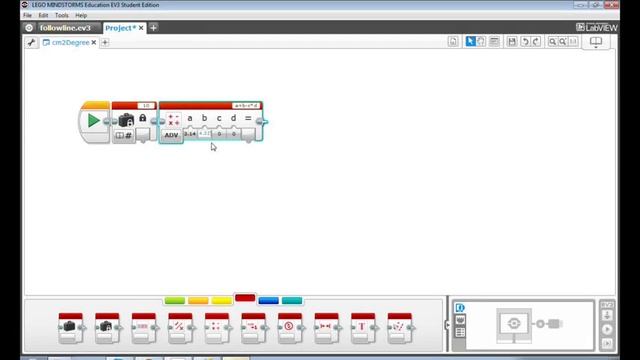LEGO Education EV3 Программирование 2.4 | Конвертация расстояния в сантиметрах в градус поворота смотреть онлайн