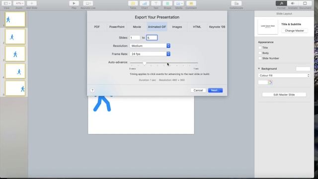 How to create an animated GIF using Keynote смотреть онлайн