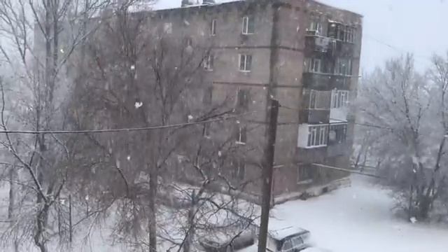 Снегопад  🌨 07.03.23. Хромтау. Казахстан 🇰🇿