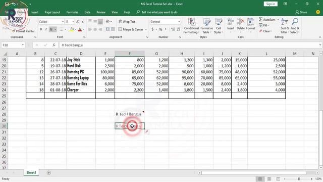 ms excel editing sort and filter find and select - PART 13 - R TecH BangLa смотреть онлайн