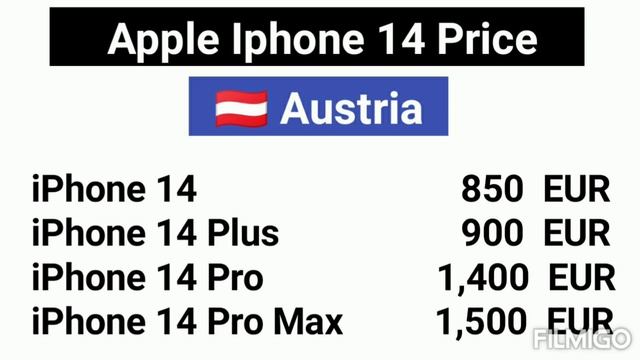 iPhone 14 Price in Austria 2023 | Apple iPhone 14 Pro Max, Plus, Price list Austria today смотреть онлайн
