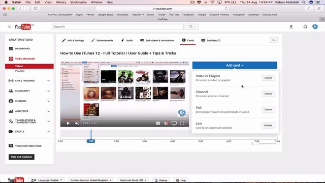 How to ADD Cards to Your YouTube Videos On a Mac Computer - Basic Tutorial | New смотреть онлайн