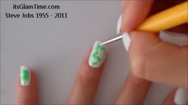Steve Jobs Tribute Apple Logo Nails Art Tutorial - itsGlamTime.com смотреть онлайн