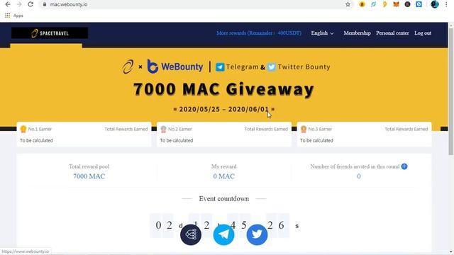 Limited MAC Bounty & Bizonex Tokens Airdrop смотреть онлайн
