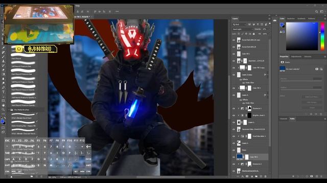 Cyberpunk Character | Photoshop Photobashing Timelapse | - Manila Crisis #photoshop #photobashing смотреть онлайн