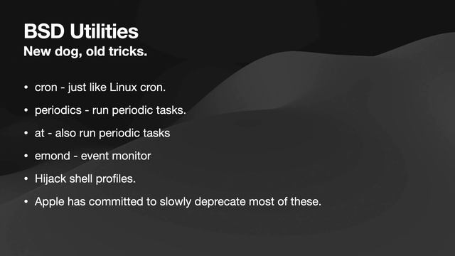 Persistence on MacOS (HackCFL Talk) смотреть онлайн