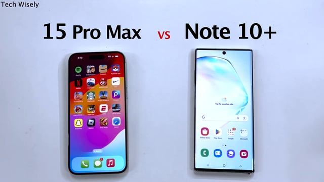 iPhone 15 Pro Max vs SAMSUNG Note 10+ Speed Performance Test смотреть онлайн