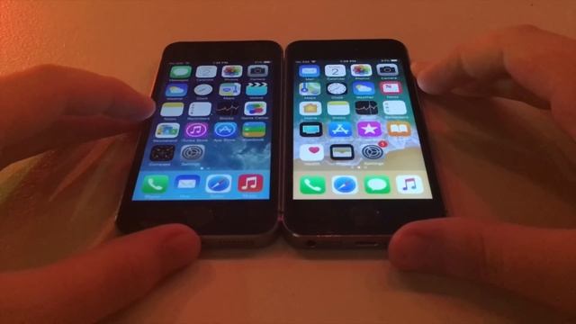 iOS 7 vs iOS 11 iPhone 5s SpeedTest смотреть онлайн