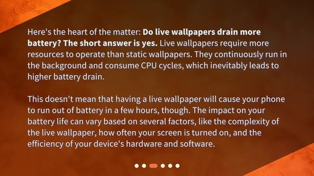 Do live wallpapers drain more battery compared to regular wallpapers? смотреть онлайн