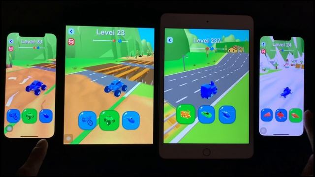 Shape-shifting VS Shape-shifting | 4 GAMES at once | iPhone VS iPad LIVE Gameplay смотреть онлайн