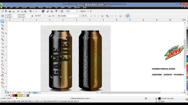 Game Fuel Soda 3D Mockup Design Tutorial Using coreldraw смотреть онлайн