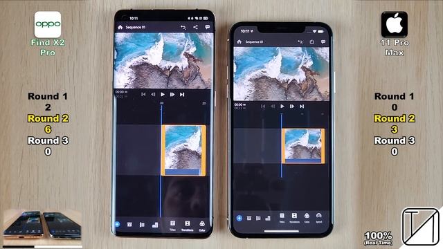 Oppo Find X2 Pro vs iPhone 11 Pro Max Speed Test смотреть онлайн