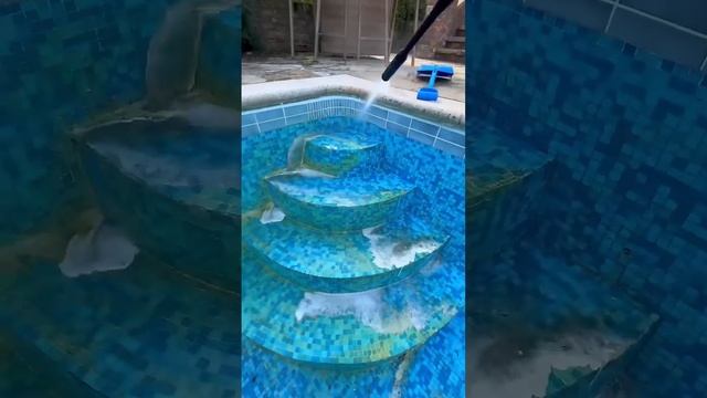 A quick acid bath for this pool before filling #thep00lguy #satisfying смотреть онлайн