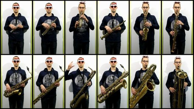 Jingle Bells/We wish you a Merry Christmas - saxophone only or how to play with a dead sax (part 1) смотреть онлайн