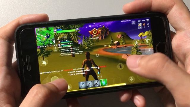Playing Fortnite On iPhone 7 | Gaming Performance Test смотреть онлайн