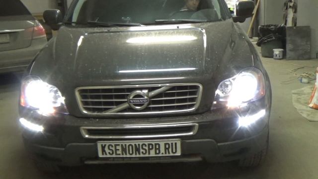 VOLVO XC90 BI-LED I.LENS вместо галогена + DRL смотреть онлайн