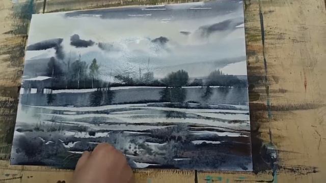 Watercolor In One Stroke Of The Brush! ( Акварель на одном взмахе кисти).