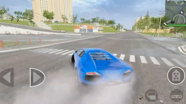 MadOut 2 Big City Online - Blue Lamborghini Driving in the Roads 🔥🔥🔥 смотреть онлайн