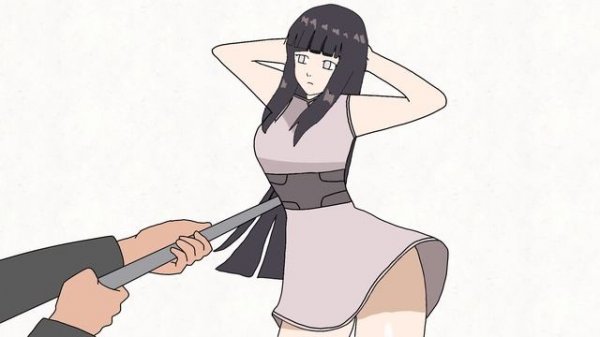 Hinata Zero Two dodging meme