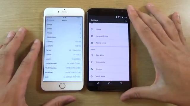 Nexus 6 Android 6 0 Marshmallow DP3 VS IPhone 6 IOS 9 Beta 5 Speed Test! YouTube смотреть онлайн