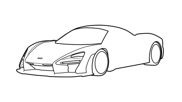 How to draw a MCLAREN SENNA / drawing McLaren Senna 2017 sports car смотреть онлайн
