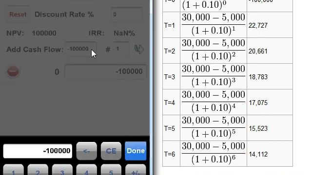 NPV and IRR on iPhone, Android and Windows Phone financial calculator смотреть онлайн