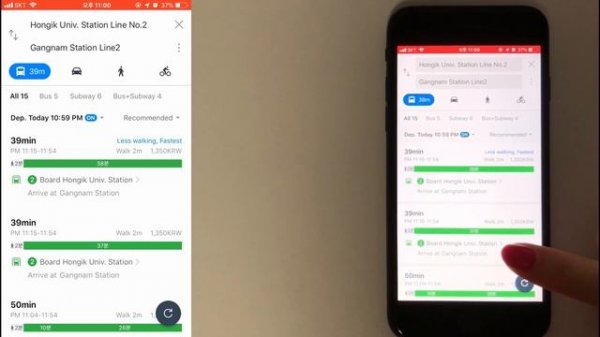 Must have phone app for Seoul, Korea Map - how to use Naver map app.