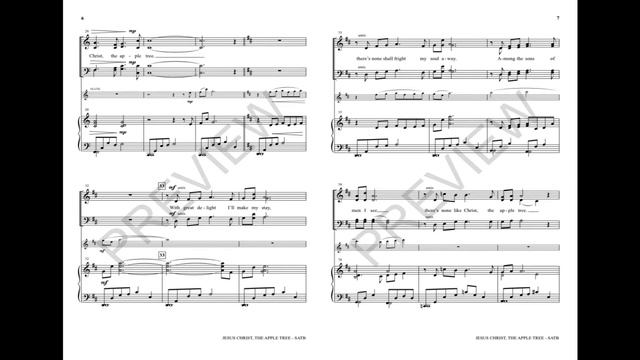 JESUS CHRIST, THE APPLE TREE (SATB Choir) - John Purifoy смотреть онлайн