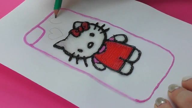 hello kitty DIY iPhone case with 3d pen! BEST HANDMADE PRESENT EVER ! смотреть онлайн