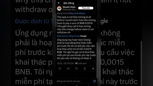 KocoCoin Mới Nhất - Nạp BNB Để Khai Thác Tiếp Hay Dừng Lại KocoCoin?? смотреть онлайн