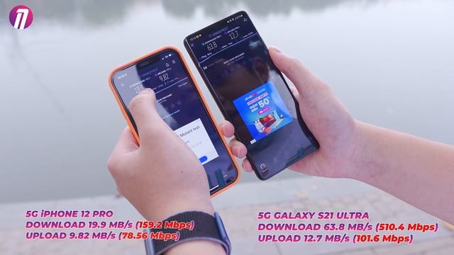 TEST TỐC ĐỘ 5G iPHONE 12 VS ANDROID: iPHONE 12 HÍT KHÓI, ANDROID NHANH GẤP 4 LẦN... смотреть онлайн