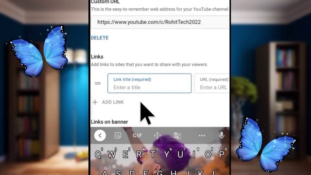 How to add Instagram Link to YouTube channel on mobile all devices || How to add facebook link смотреть онлайн