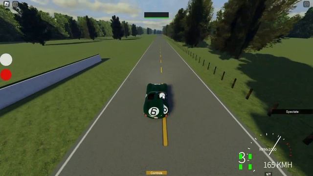 Jaguar D type Le mans circuit Roblox. смотреть онлайн