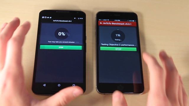 Google Nexus 6 vs iPhone 6 Plus - Speed and Benchmarks смотреть онлайн