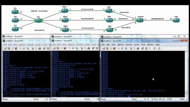 Cisco IOS Router - Lab9 - GLBP.mov смотреть онлайн