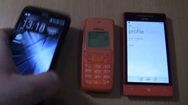 Incoming call&Outgoing call at the Same time 2 HTC +Nokia 1110i Orange Incoming call смотреть онлайн