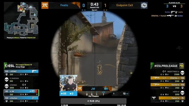 [RU] Endpoint vs Fnatic | ESL Pro League Season 13 смотреть онлайн