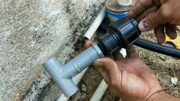 cara menyambung pipa PVC dengan pipa HDPE/paip poli untuk pemula