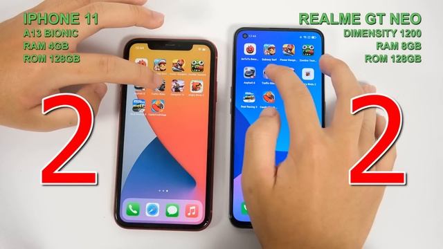 Speedtest iPhone 11 vs Realme GT Neo - Tốc độ và đa nhiệm không thể bàn cãi смотреть онлайн