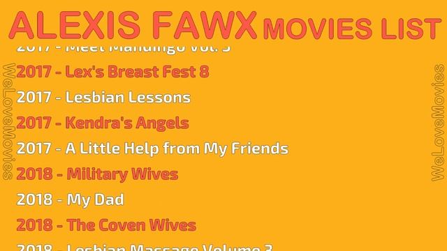 ALEXIS FAWX MOVIES LIST