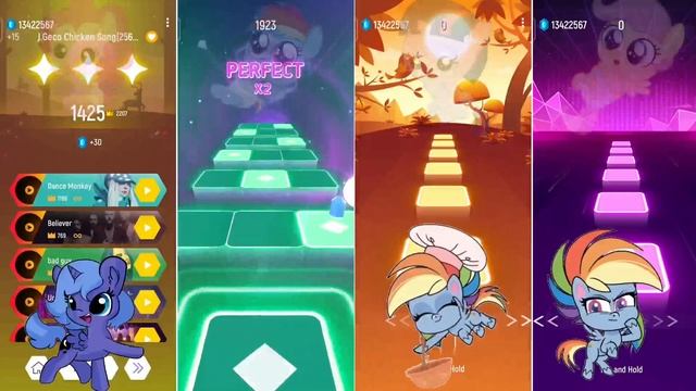 Baby Mlp Tiles Hop EDM Rush Gameplay Video #pinkiepie #rainbowdash #applejack