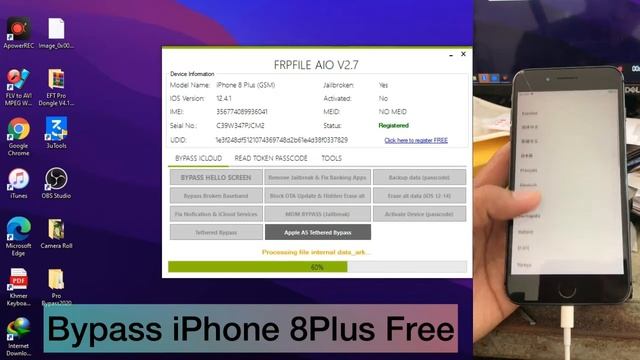 Bypass iPhone 8 Plus With Sim Network, iOS 12.x.x, iOS 13.x.x Free Working 100%, Disable/Pattern смотреть онлайн