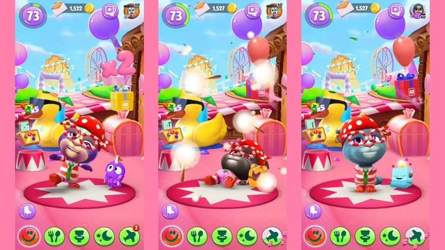 My Talking Tom 2 Friends Full Cream Pink Colors Gameplay Level 73