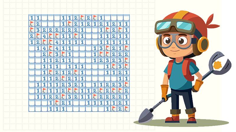 Игра "Сапёр" на JavaScript. "Minesweeper" on JavaScript. смотреть онлайн