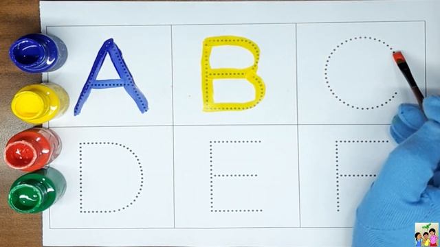 A for Apple,B for Ball, Paint colors, kids class, Color #toddlers #kidssong #abcdsongs #teyateya смотреть онлайн