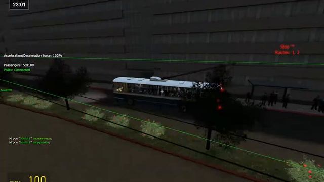 Garry's Mod Trolleybus FS, нова карта, 1 і 2 маршут №1 смотреть онлайн