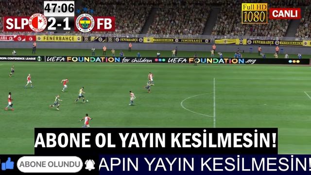 FENERBAHÇE SLAVİA PRAG MAÇI CANLI İZLE